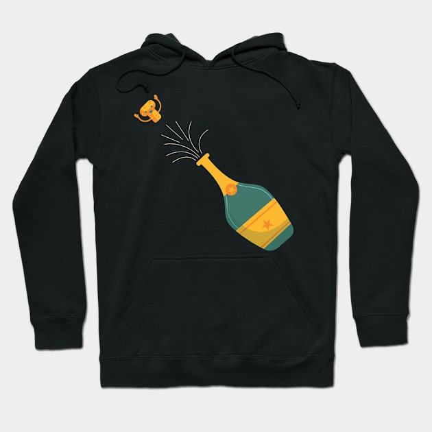 I’m Free. Champagne cork flying. Hoodie by lakokakr